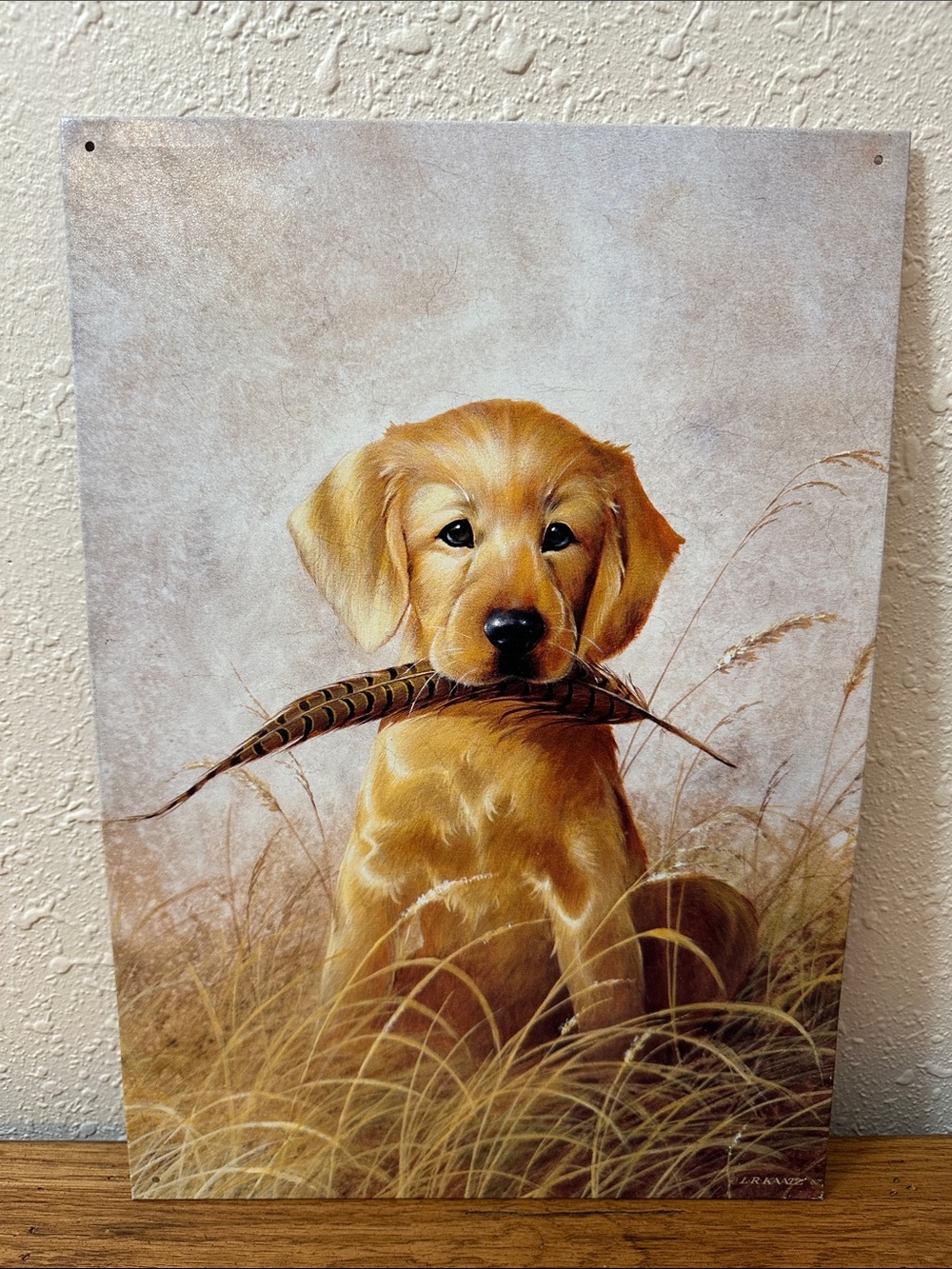 Golden Retriever Metal Sign artwork by L.R. KAATZ Vintage - Picture 2 of 5